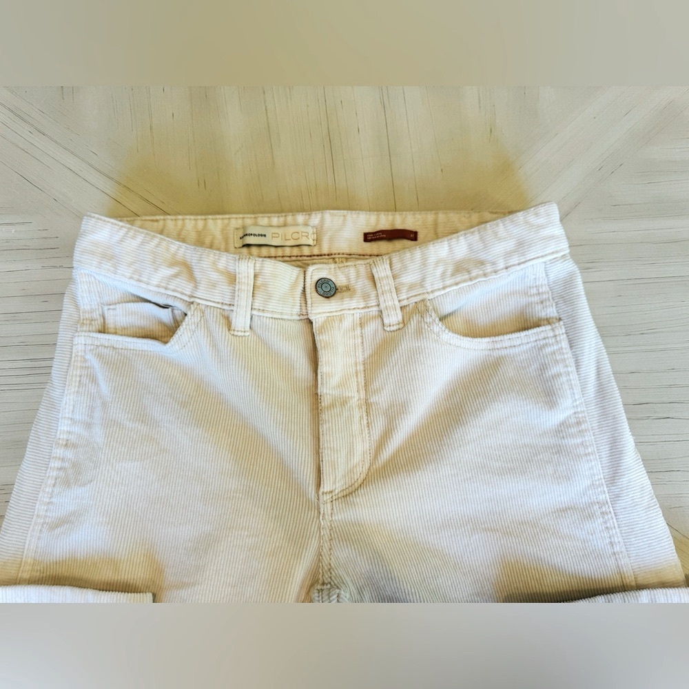 Anthropologie Pilcro Cream Pants Slim Boyfriend Size 27 - Picture 9 of 12
